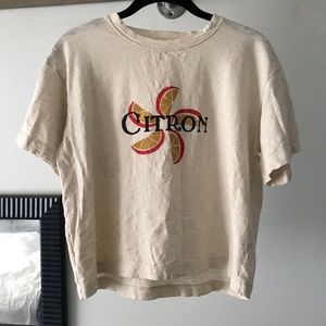 Madewell - “Citron” Boxy Cropped T Shirt